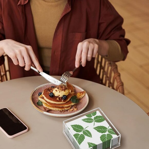 Acrylic Cocktail Napkin Holder for Table, Clear Guest Towel Holder, Beverage Buf - Picture 9 of 9